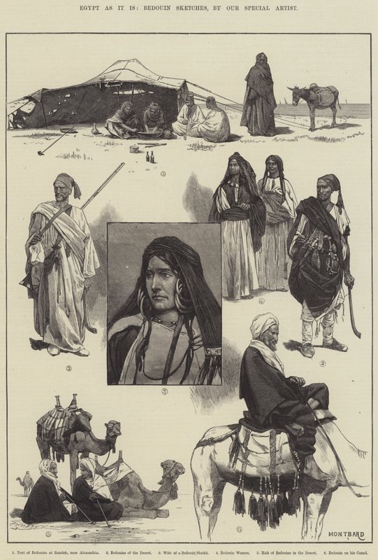 مصر كما هي ، رسومات بدوية بواسطة تشارلز أوغست لويي