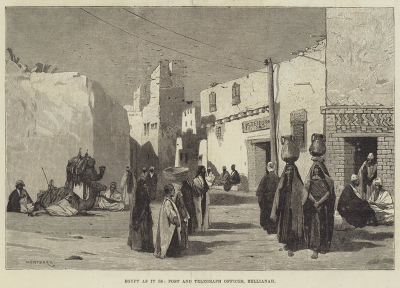 مصر كما هي ، مكاتب البريد والبرق ، بليانة بواسطة تشارلز أوغست لويي