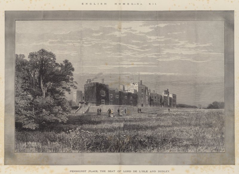 Penshurst Place ، مقر اللورد دي ليل ودودلي بواسطة تشارلز أوغست لويي