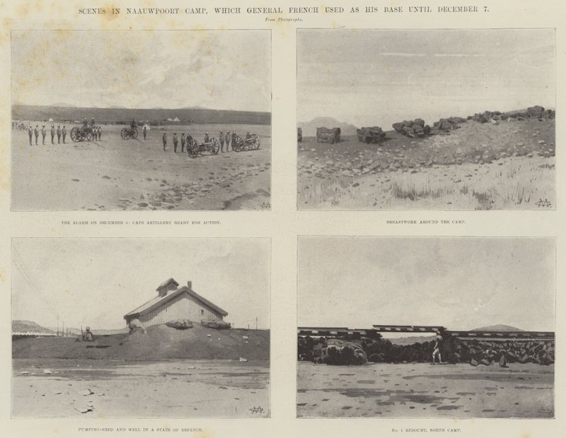 مشاهد في Naauwpoort Camp ، والتي استخدمها الجنرال الفرنسي كقاعدة له حتى 7 ديسمبر بواسطة تشارلز أوغست لويي