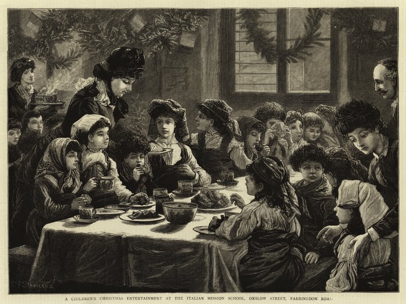 ترفيه عيد الميلاد للأطفال في مدرسة Mission Italian School ، Onslow Street ، Farringdon Road بواسطة تشارلز ج. ستانيلاند