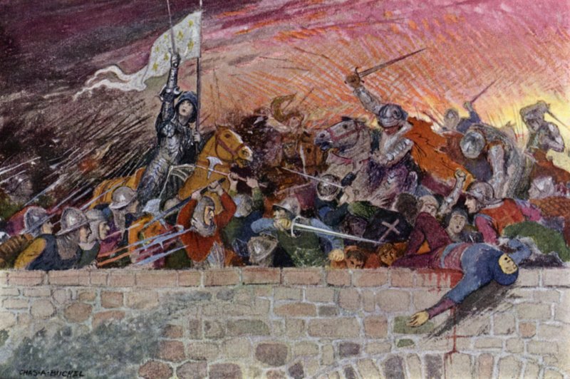 جان دارك: "بسم الله ، إلى الأمام!" (لون ليثو) بواسطة تشارلز أ.بوشيل