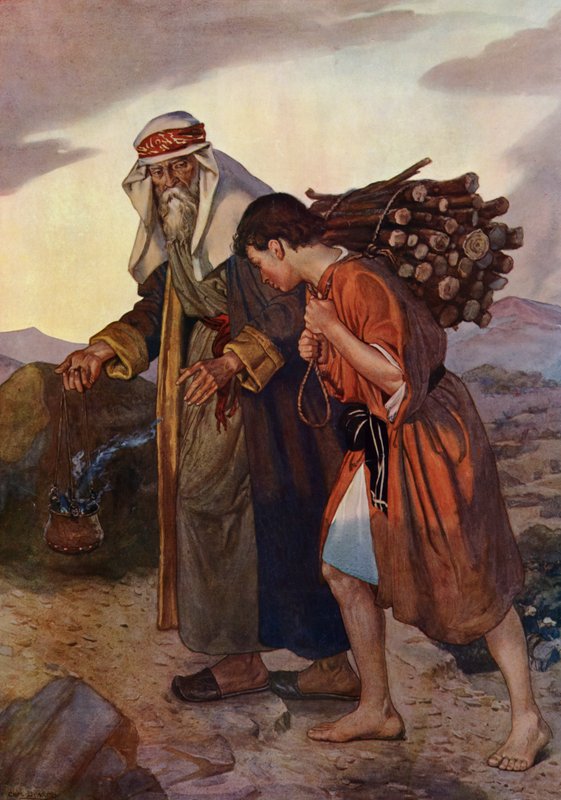 إبراهيم يقدم إسحاق (لون ليثو) بواسطة تشارلز دانيال وارد
