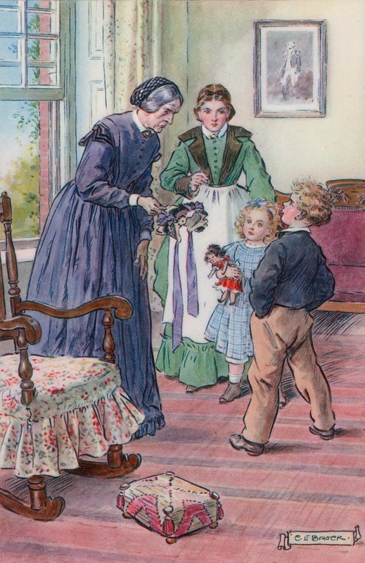 رسم توضيحي لغطاء ملكة جمال Beulah بواسطة Rose Terry Cooke بواسطة تشارلز إدموند بروك