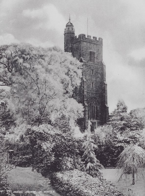 Sevenoaks: أبرشية الكنيسة في الشتاء (b / w photo) بواسطة تشارلز إسينهيج كورك