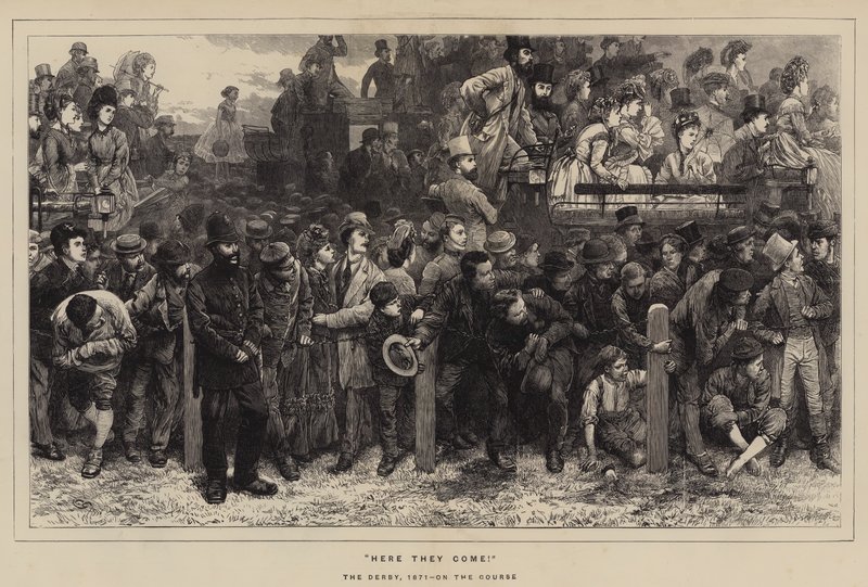 ها قد أتوا! ، الديربي ، 1871 ، في الملعب بواسطة تشارلز جرين