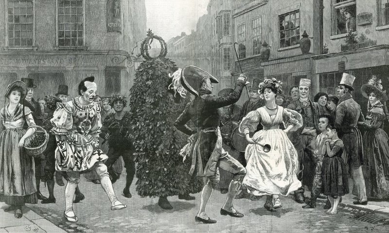 Jack-in-the-Green - مشهد من شهر مايو منذ ستين عامًا (أي ج 1830) بواسطة تشارلز جرين
