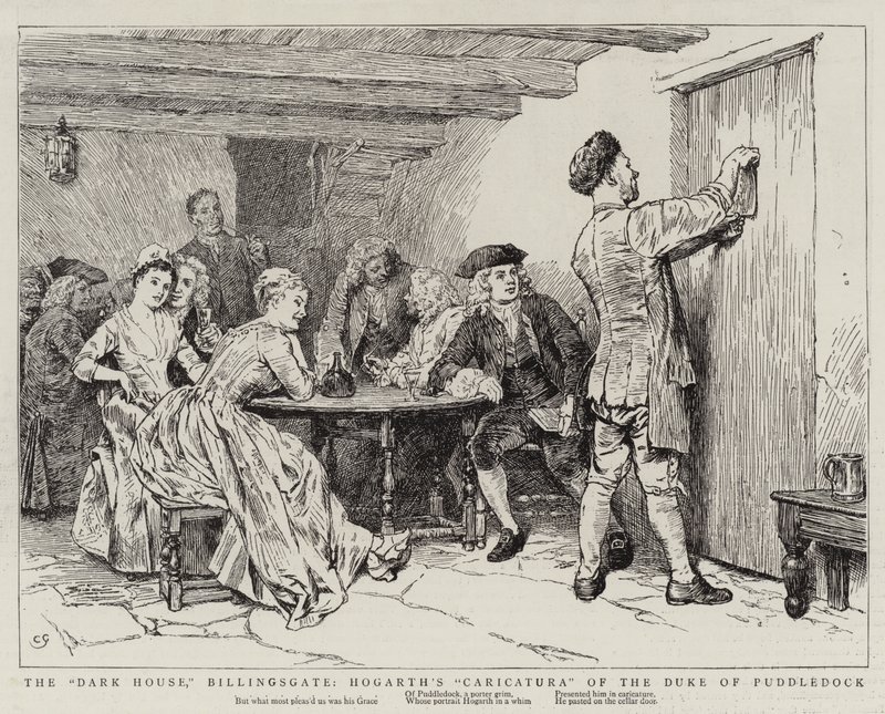 The Dark House، Billingsgate، Hogarth&39;s Caricatura of the Duke of Puddledock بواسطة تشارلز جرين