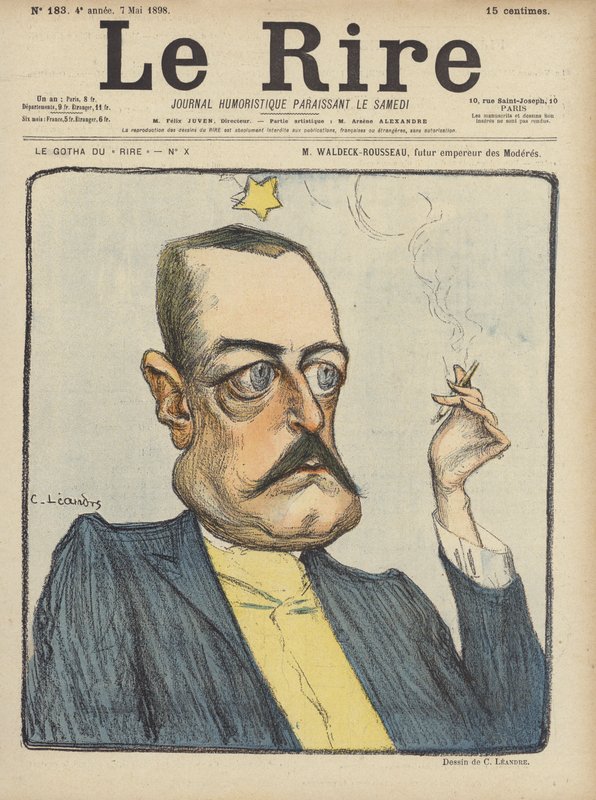 Waldeck-Rousseau ، رسم توضيحي لـ Le Rire بواسطة تشارلز ليندر