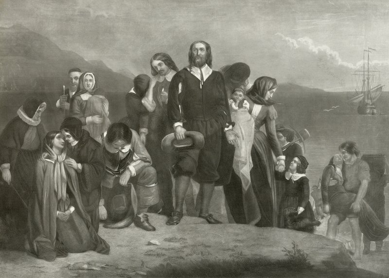 هبوط آباء الحاج في أمريكا ، 1620 بواسطة تشارلز لوسي