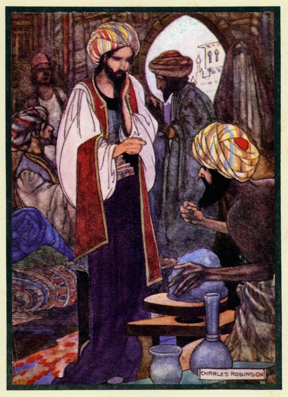 رسم توضيحي لربيعيات عمر الخيام بواسطة تشارلز روبنسون