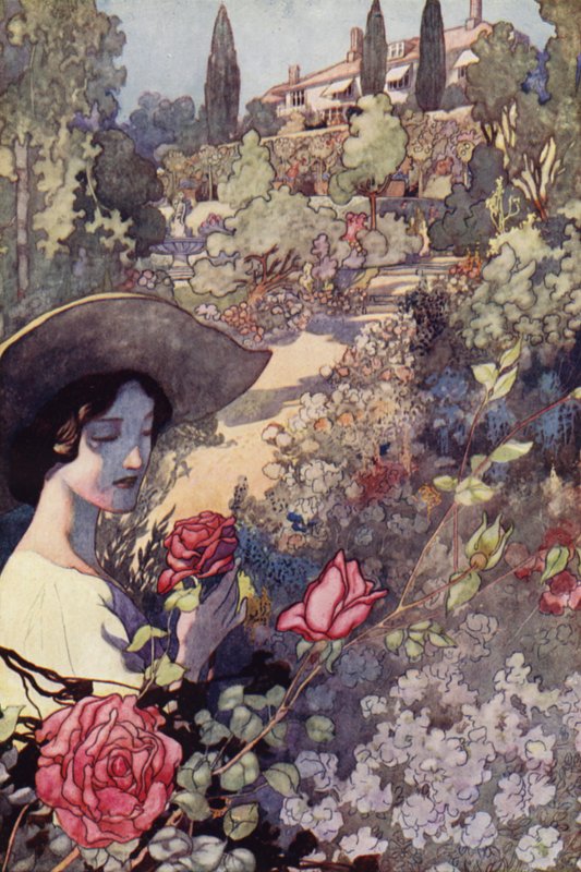 Our Sentimental Garden: Summer (colour litho) بواسطة تشارلز روبنسون