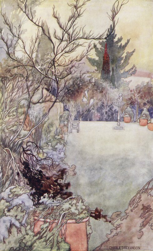 Our Sentimental Garden: The Holly Tree (colour litho) بواسطة تشارلز روبنسون