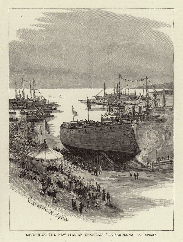 انطلاق بطولة Ironclad Sardinia الإيطالية الجديدة في Spezia بواسطة تشارلز ويليام ويلي