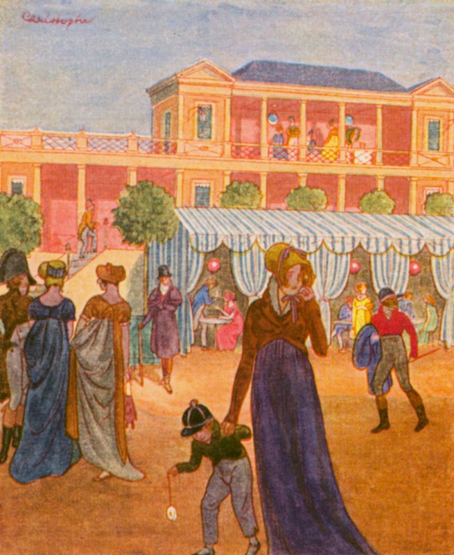 مطعم Elegantes Ausflugslokal / مطعم Elegant Excursion (طباعة حجرية ملونة) بواسطة كريستوف (1856 1945)