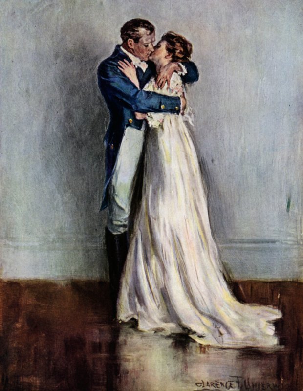 Ae Fond Kiss (colour litho) بواسطة كلارنس ف