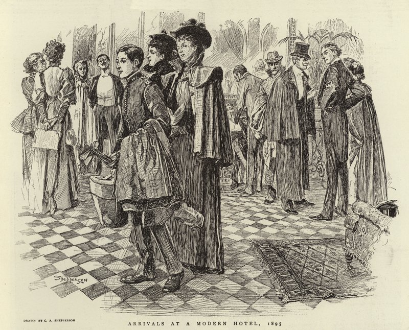 الوصول إلى فندق حديث ، 1895 بواسطة كلود شيبرسون