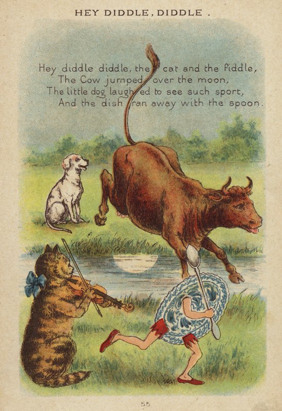 قافية الحضانة: Hey Diddle ، Diddle (Chromolitho) بواسطة كونستانس هاسليوود