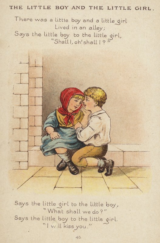 قافية الحضانة: The Little Boy and The Little Girl (Chromolitho) بواسطة كونستانس هاسليوود