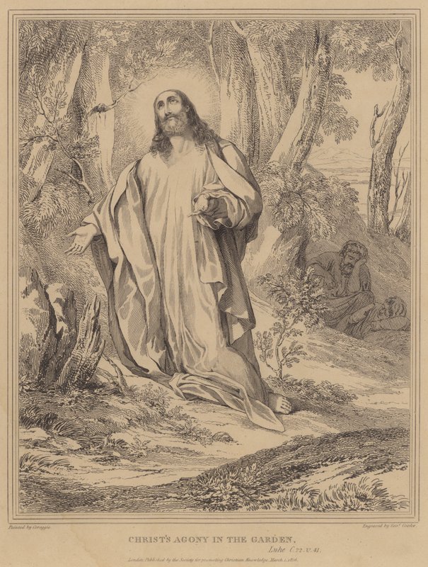 Christs Agony في الحديقة ، لوقا بواسطة أنطونيو دا كوريجيو