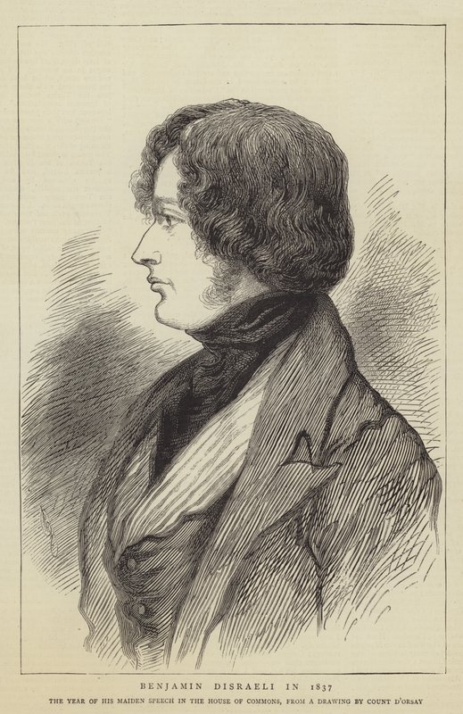 بنيامين دزرائيلي في عام 1837 بواسطة الكونت ألفريد دورساي