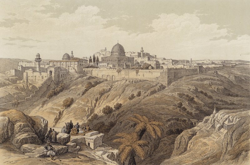 القدس ، كنيسة التطهير (لون ليثو) بواسطة ديفيد (بعد) روبرتس