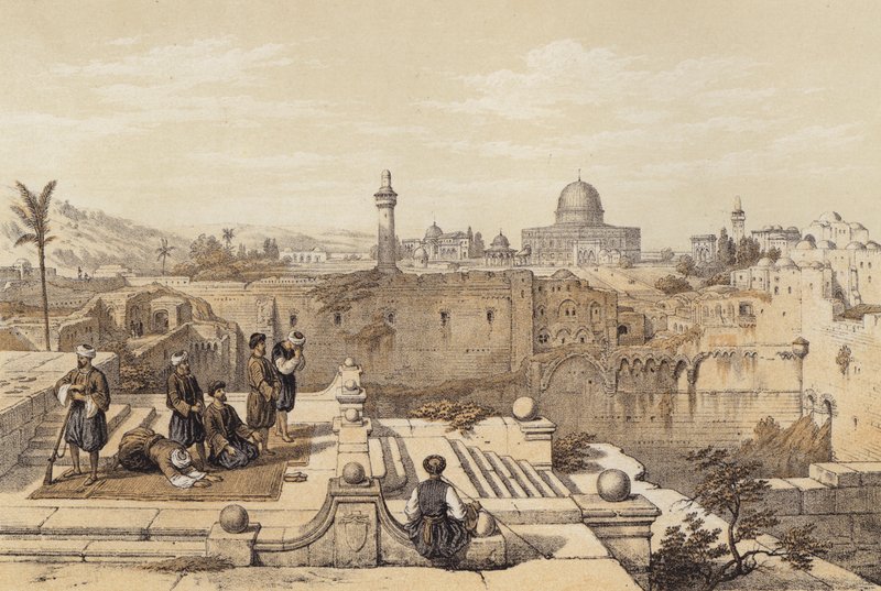 مسجد عمر (لون ليثو) بواسطة ديفيد (بعد) روبرتس