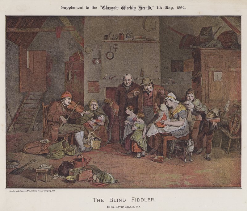 The Blind Fiddler (لون ليثو) بواسطة ديفيد (بعد) ويلكي