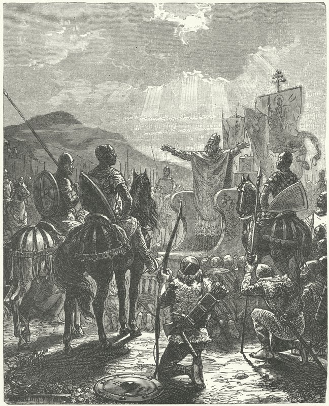 البابا إنوسنت الثالث يكرز بالحملة الصليبية الألبيجينية بواسطة Diogene Ulysse Napoleon Maillart