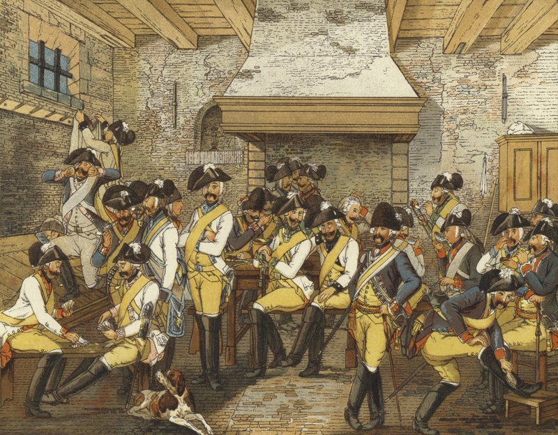 زي الفرسان الهولندي ، c1790 بواسطة المدرسة الهولندية