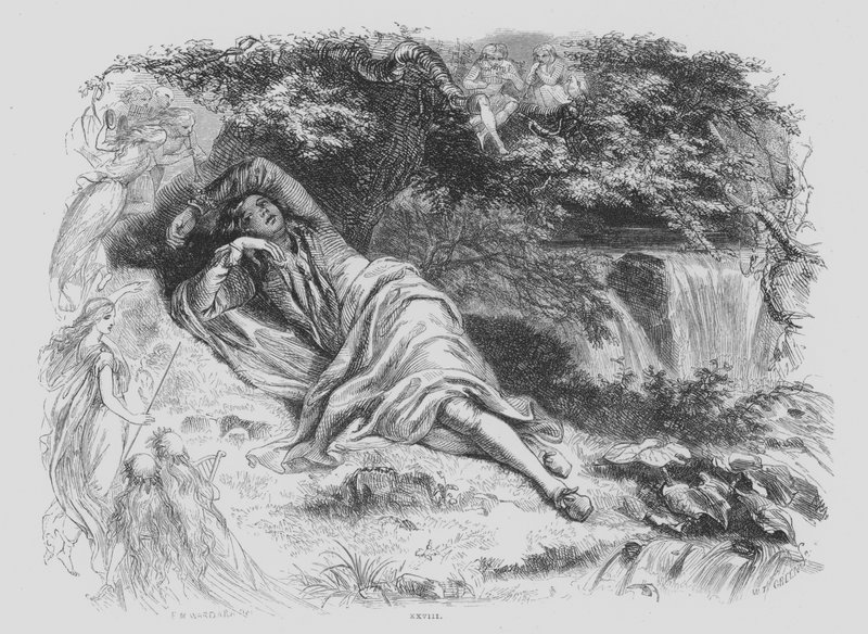 جون ميلتون ، The Pensive بواسطة إدغار ملفيل بعد وارد