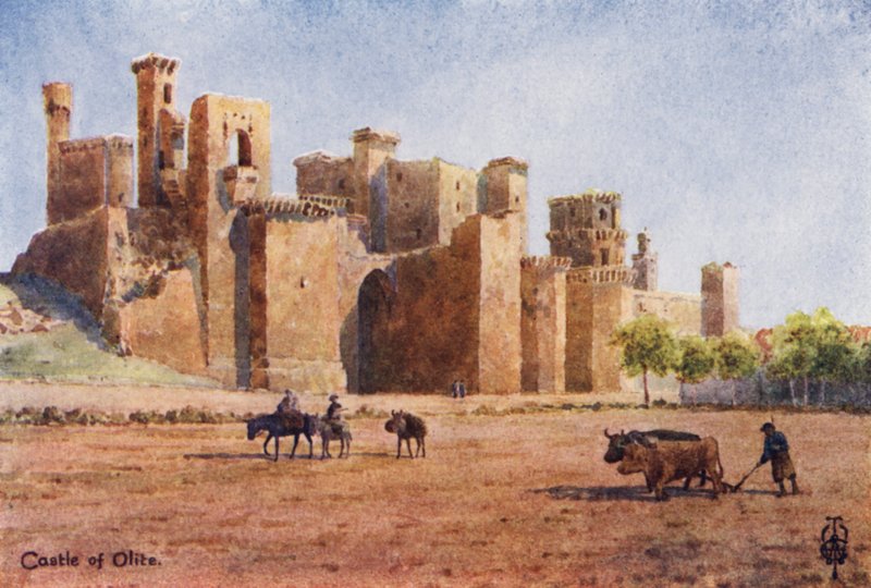 شمال إسبانيا: Olite ، The Castle (color litho) بواسطة إدغار تي إيه ويغرام