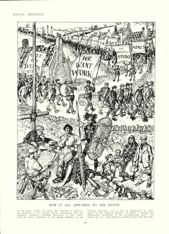 How England might appear to an envoy from Africa (colour litho) بواسطة إدموند هنري جاريت