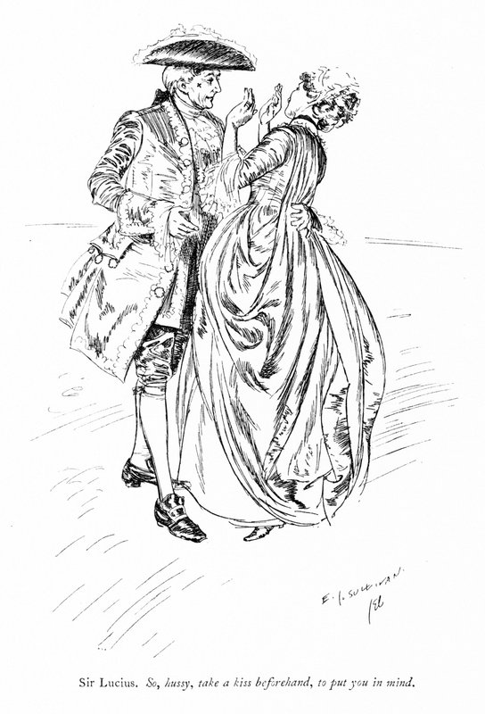 رسم توضيحي لشيريدان The Rivals (نقش) بواسطة ادموند جوزيف (بعد) سوليفان