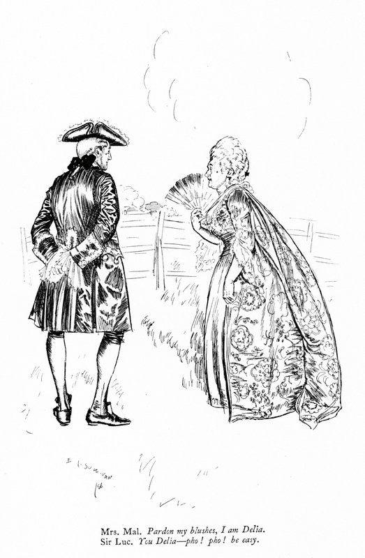 رسم توضيحي لشيريدان The Rivals (نقش) بواسطة ادموند جوزيف (بعد) سوليفان