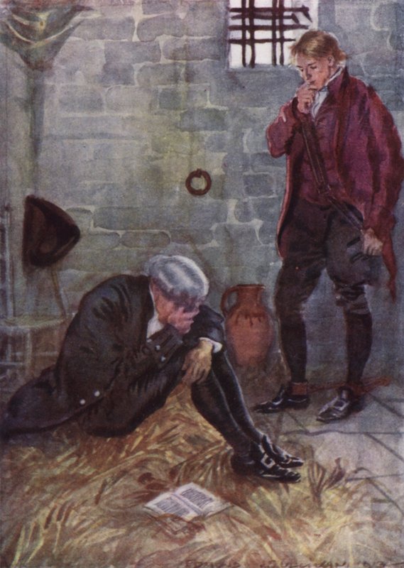 Illustration for The Vicar of Wakefield by Oliver Goldsmith (colour litho) بواسطة ادموند جوزيف سوليفان