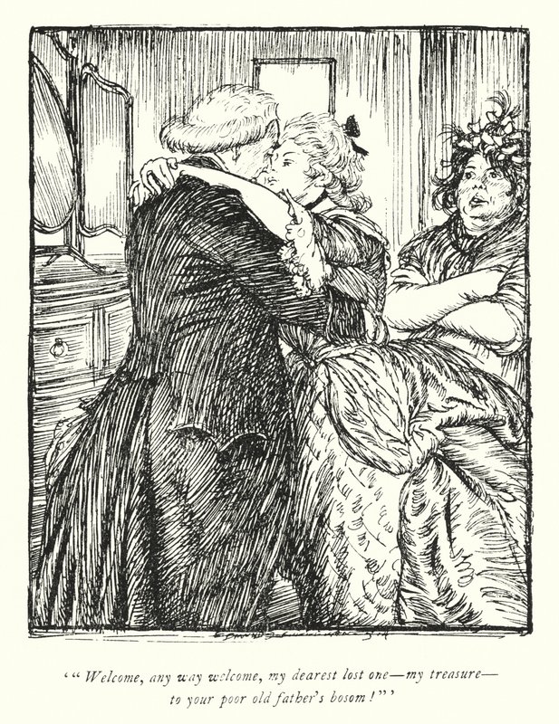 Illustration for The Vicar of Wakefield by Oliver Goldsmith (litho) بواسطة ادموند جوزيف سوليفان