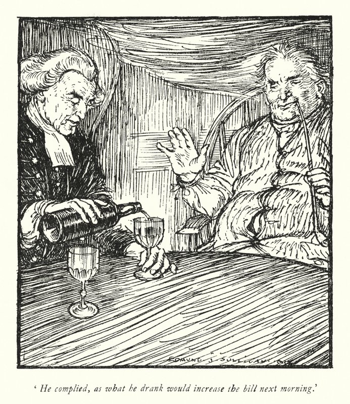 Illustration for The Vicar of Wakefield by Oliver Goldsmith (litho) بواسطة ادموند جوزيف سوليفان