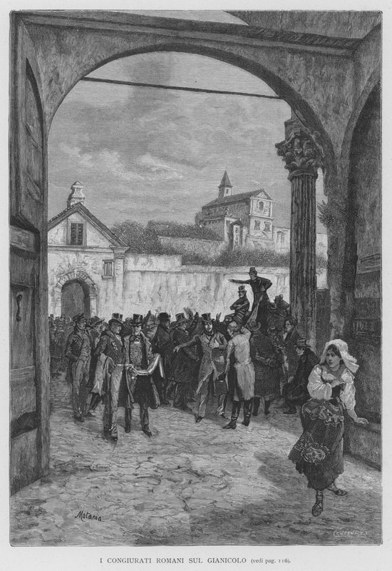 I Congiurati Romani Sul Gianicolo (engraving) بواسطة إدواردو ماتانيا