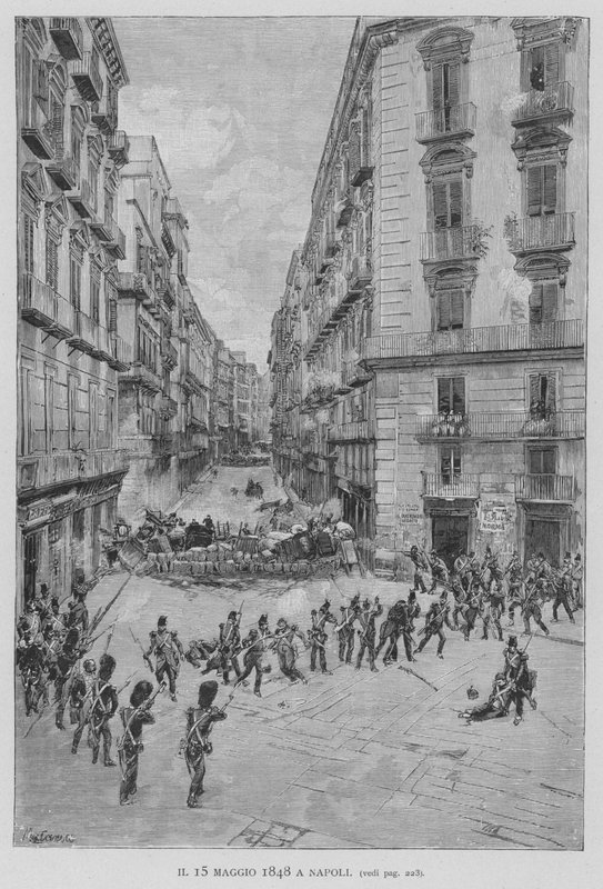 في 15 مايو 1848 في نابولي (نقش) بواسطة إدواردو ماتانيا