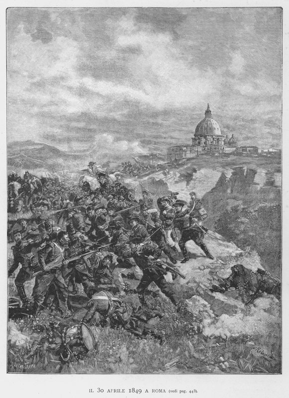 30 أبريل 1849 في روما (نقش) بواسطة إدواردو ماتانيا
