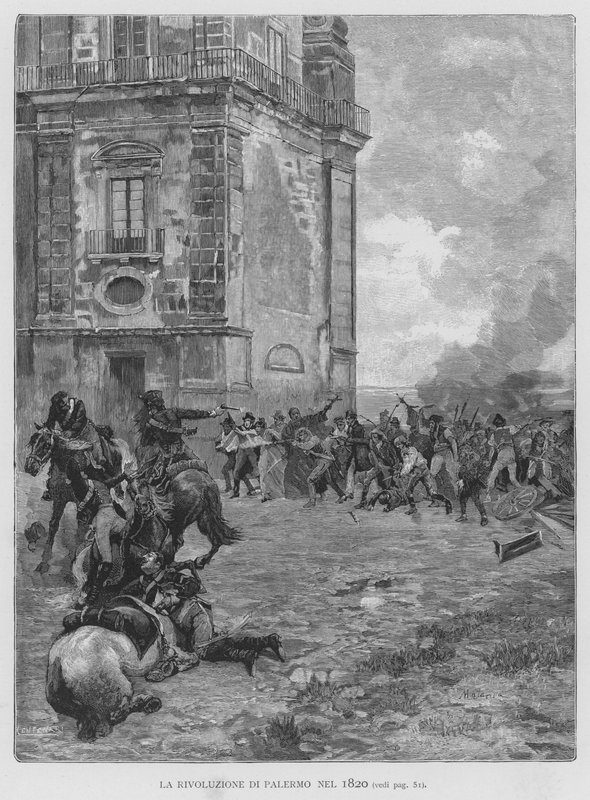 ثورة باليرمو عام 1820 (نقش) بواسطة إدواردو ماتانيا