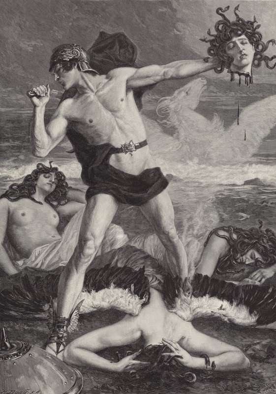 Perseus افتح رأس ميدوسا بواسطة إدوارد كيمبفر