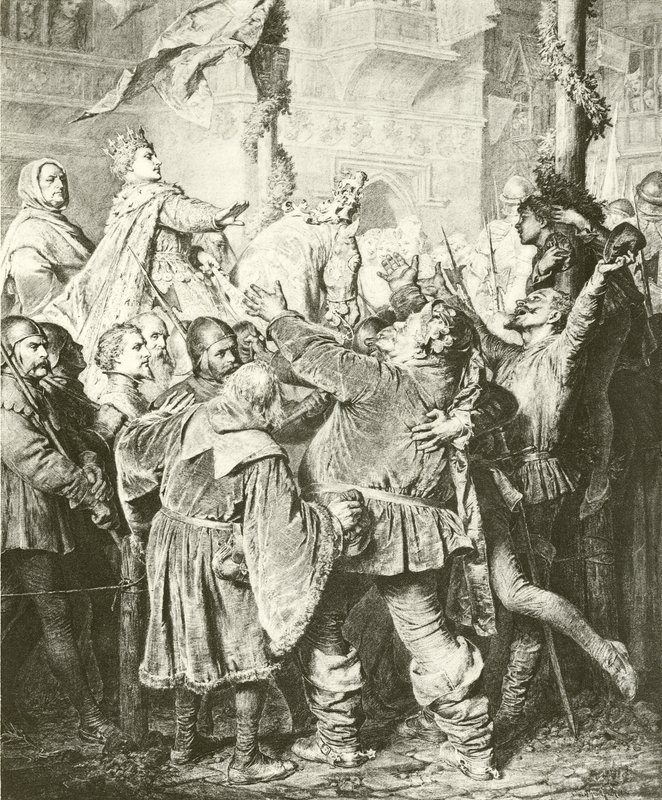 هنري الخامس يرفض Falstaff (الحفر) بواسطة إدوارد فون جروتزنر