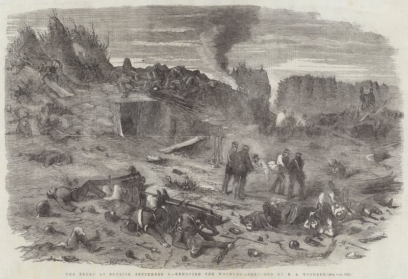 The Redan at Sunrise ، 9 سبتمبر ، يزيل الجرحى بواسطة إدوارد أنجيلو جودال