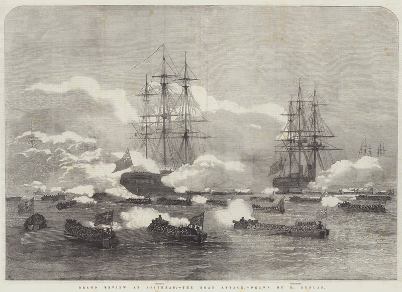 مراجعة كبيرة في Spithead ، هجوم القارب بواسطة إدوارد دنكان