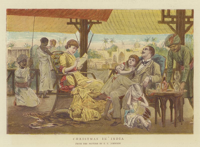 عيد الميلاد في الهند (chromolitho) بواسطة إدوارد كيلينجورث جونسون