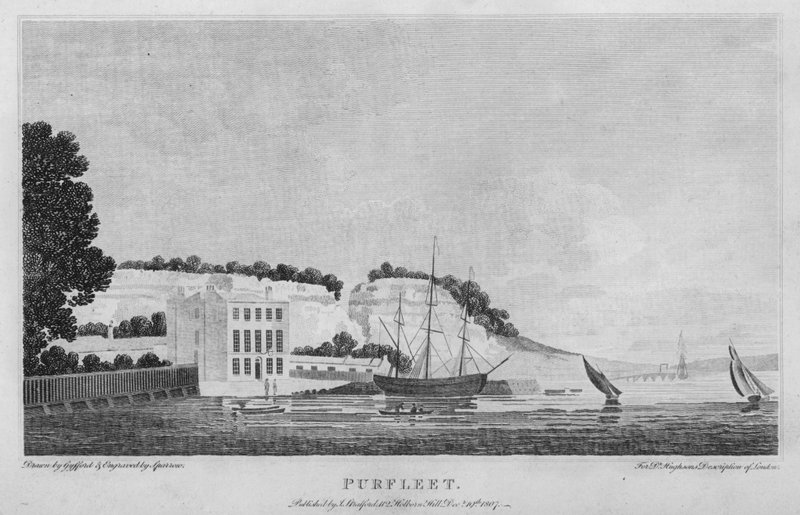 Purfleet (engraving) بواسطة إدوارد (بعد) جيفورد