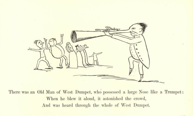 كان هناك رجل عجوز في West Dumpet ، يمتلك أنفًا كبيرًا مثل البوق بواسطة إدوارد لير