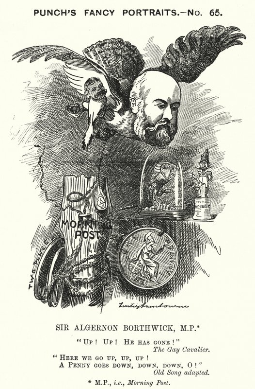 Punch cartoon: Sir Algernon Borthwick بواسطة إدوارد لينلي (بعد) سامبورن